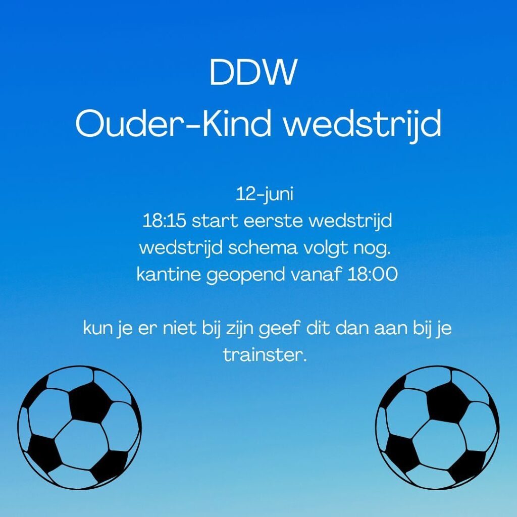 Ouder-kind wedstrijd 12 juni 2025